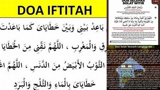 Temukan 8 Hal Penting tentang doa iftitah sholat tarawih untuk Idul Fitri