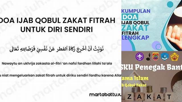 Doa Ijab Qobul Zakat