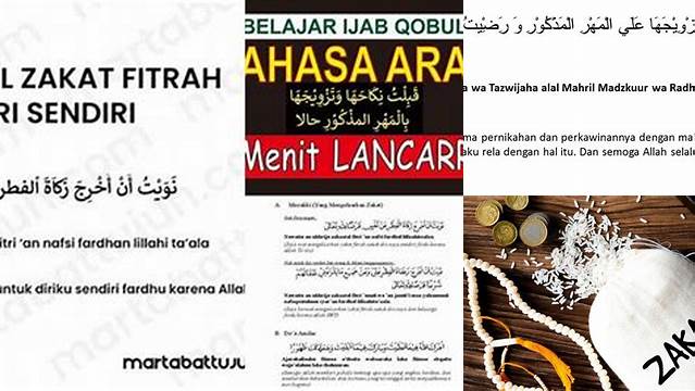 Doa Ijab Qobul Zakat Bahasa Arab