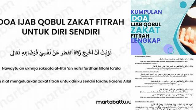 Doa Ijab Qobul Zakat Fitrah