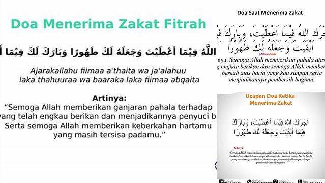 Doa Ketika Menerima Zakat Fitrah