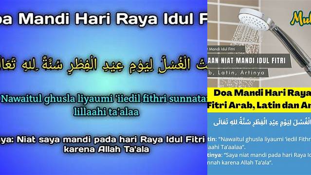 Doa Mandi Hari Raya Idul Fitri