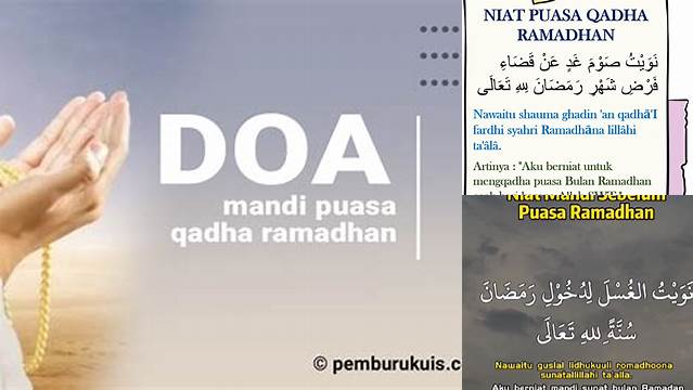 Doa Mandi Puasa Qadha Ramadhan