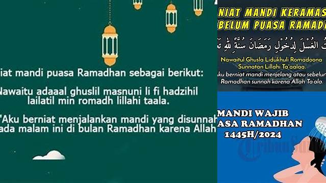 Doa Mandi Wajib Puasa Ramadhan