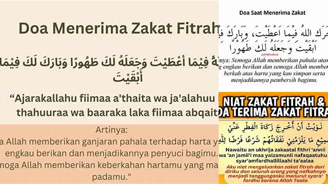 Doa Menerima Zakat Fitrah Yang Shahih