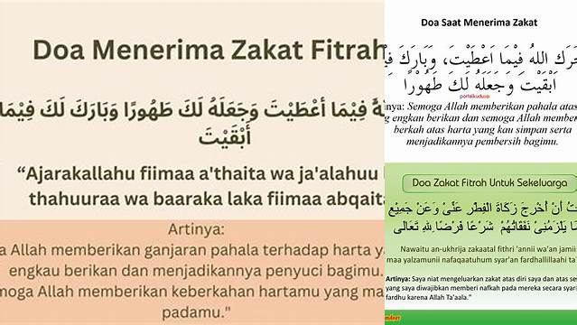 Doa Menyerahkan Zakat Fitrah