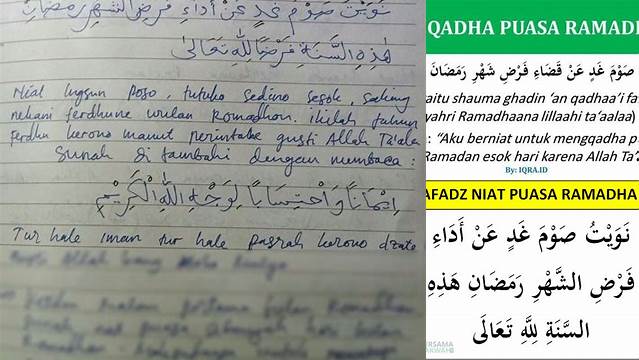 Doa Niat Bayar Hutang Puasa Ramadhan