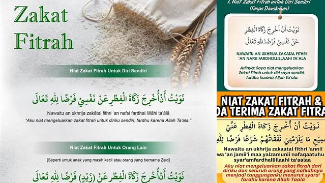 Doa Niat Bayar Zakat Fitrah