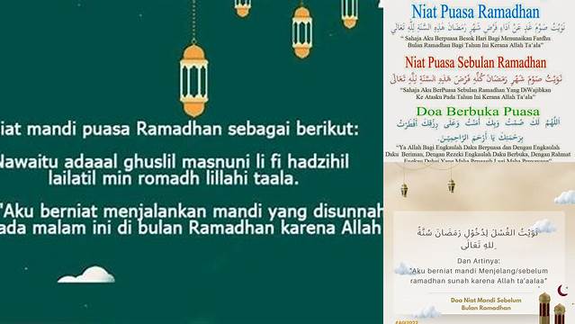 Doa Niat Mandi Sebelum Puasa Ramadhan