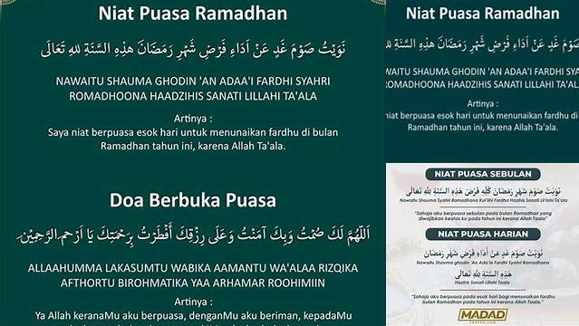 Doa Niat Puasa