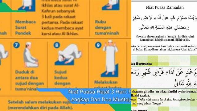 Doa Niat Puasa Hajat 3 Hari
