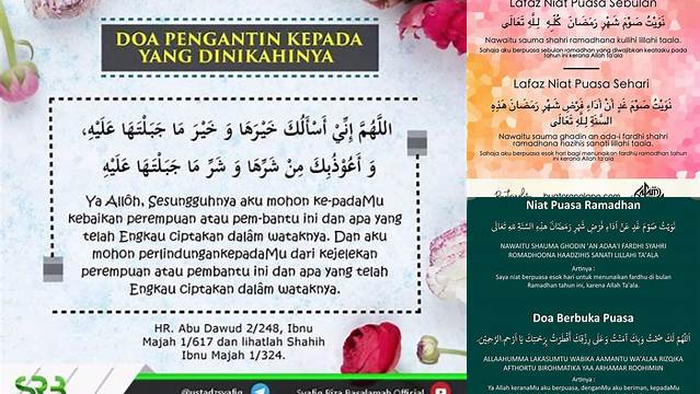 Doa Niat Puasa Pengantin Wanita