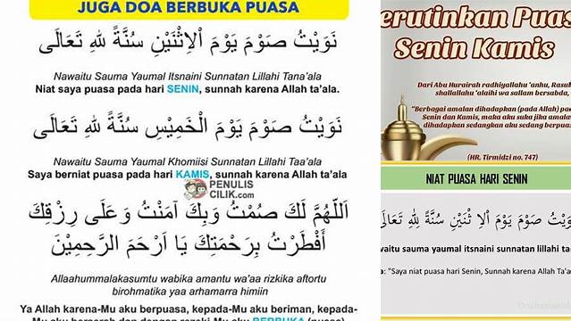 Inilah 8 Hal Penting tentang doa niat puasa sunah senin kamis menjelang Idul Fitri