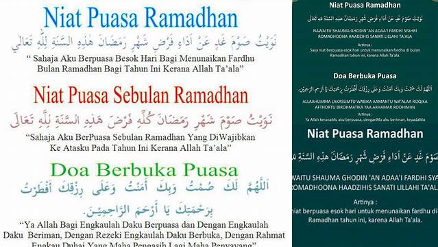 Doa Niat Sahur Hutang Puasa Ramadhan