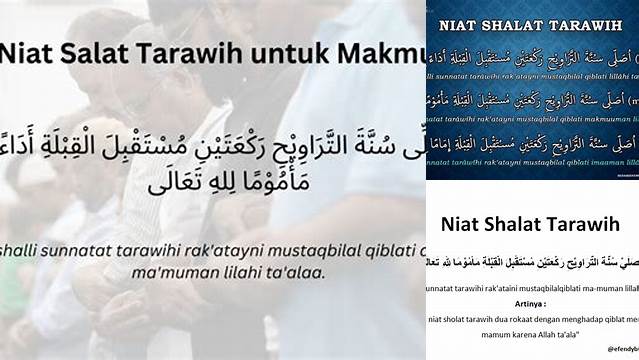 Doa Niat Tarawih