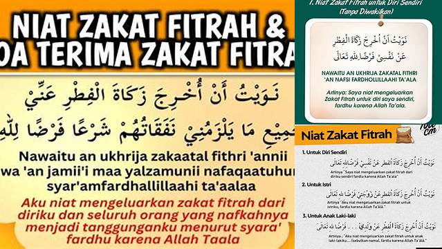 Doa Niat Zakat