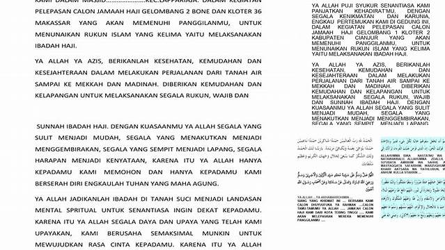 Doa Pelepasan Jamaah Haji