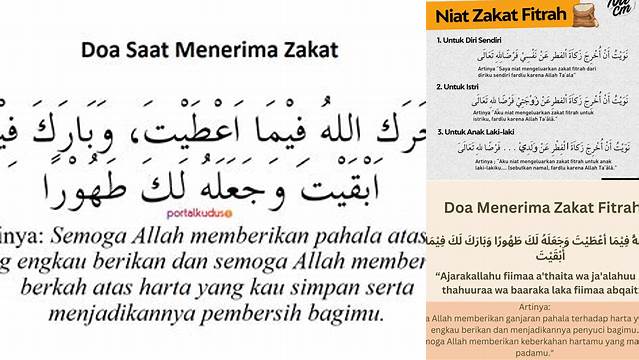 Doa Penerimaan Zakat Fitrah