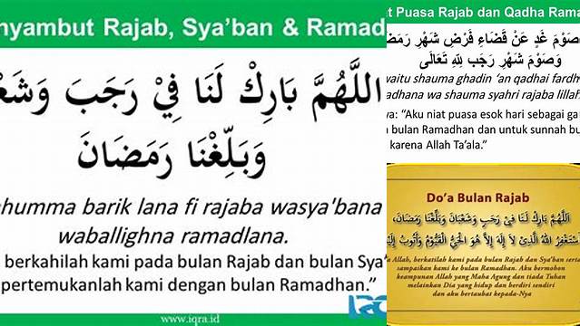 Inilah 9 Hal Penting tentang doa puasa 1 Rajab untuk Sambut Idul Fitri