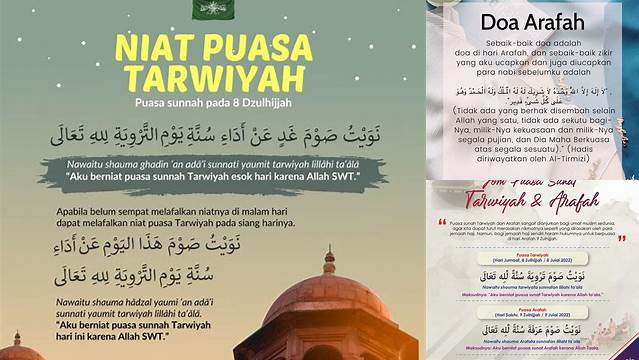 Temukan 9 Hal Penting tentang doa puasa arafah dan tarwiyah untuk Idul Adha