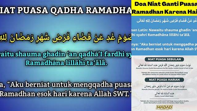 8 Hal Penting tentang Doa Puasa Ganti Haid Jelang Idul Fitri