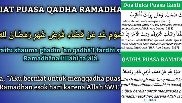 Doa Puasa Qadha Haid