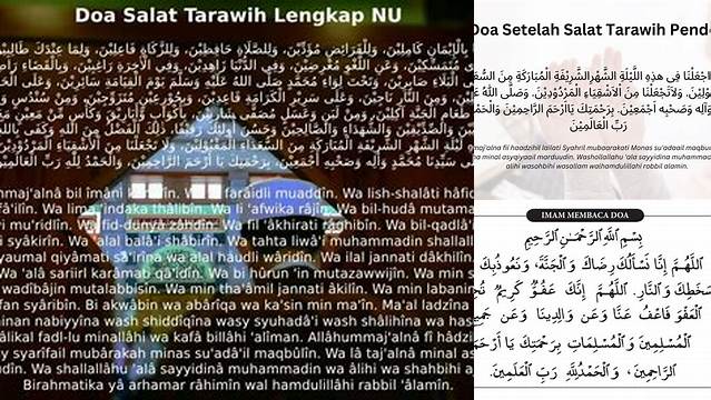 Doa Sebelum Sholat Tarawih