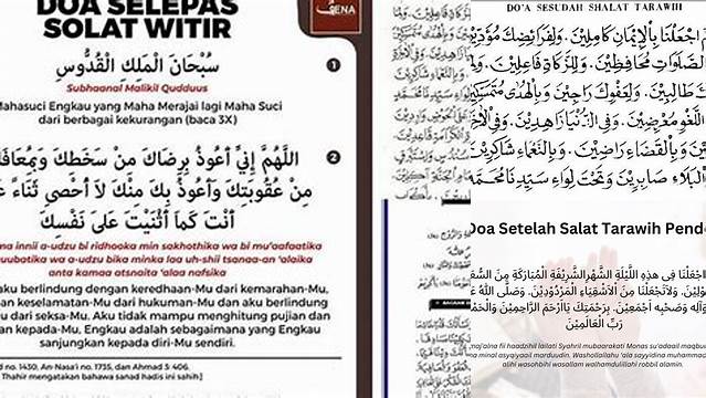 Doa Sehabis Sholat Tarawih