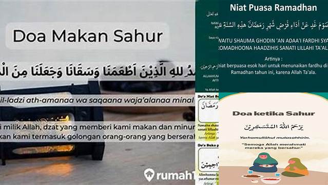 Doa Sesudah Sahur Puasa