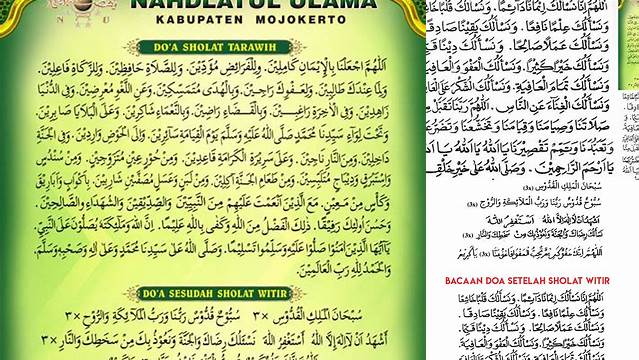 Doa Sesudah Sholat Tarawih Dan Witir