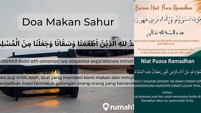 Doa Setelah Sahur Puasa