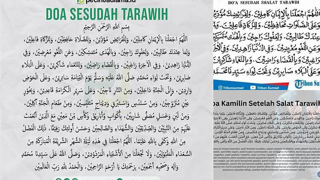 Doa Setelah Shalat Tarawih