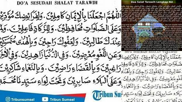 Doa Setelah Sholat Tarawih Dan Artinya