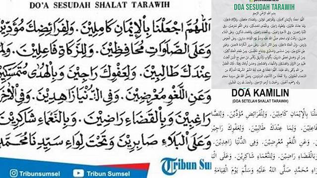 Doa Setelah Tarawih