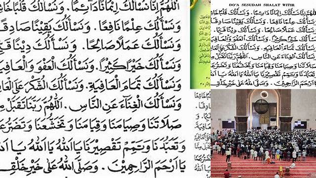 Doa Setelah Tarawih Dan Witir