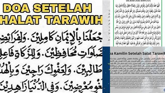 Doa Setelah Tarawih Rumaysho