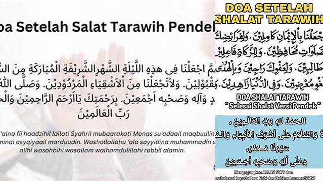 Ketahui 9 Hal Penting tentang Doa Sholat Tarawih Pendek untuk Idul Fitri Lebih Berkah