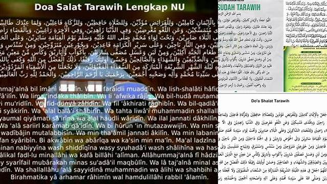 Doa Tarawih Nu