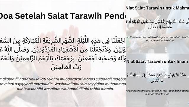 Doa Tarawih Pendek Latin