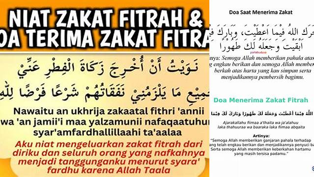 Doa Terima Zakat Fitrah