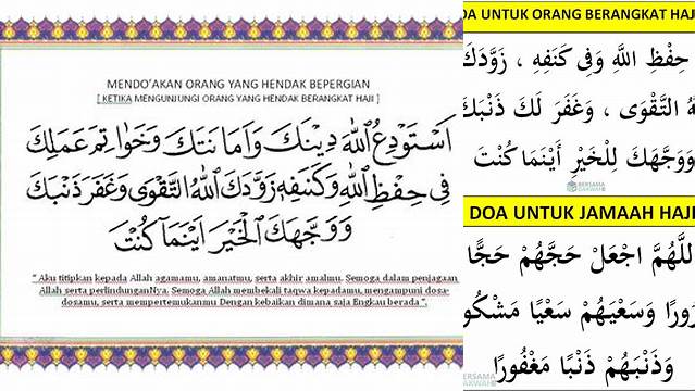 Doa Untuk Orang Yang Berangkat Haji