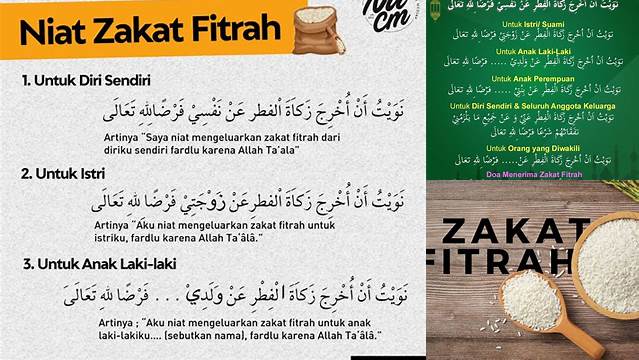 Doa Untuk Zakat Fitrah