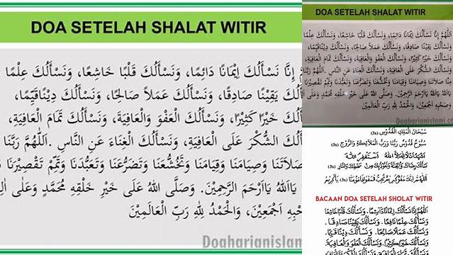 Temukan 8 Hal Penting tentang doa witir setelah tarawih untuk Idul Fitri Sempurna