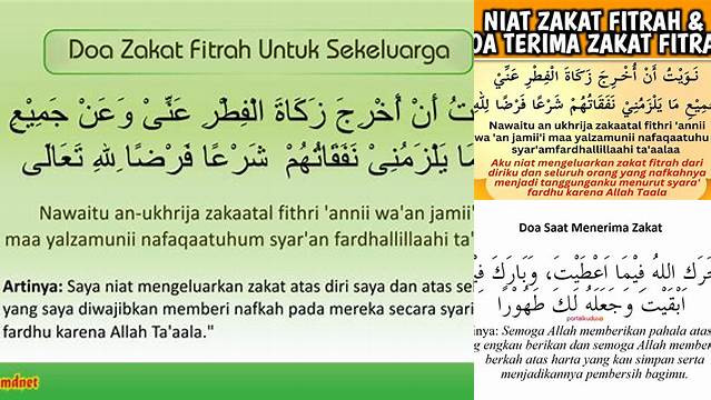 Doa Zakat Fitrah Arab