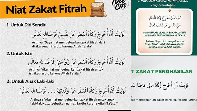 Doa Zakat Fitrah Diri Sendiri