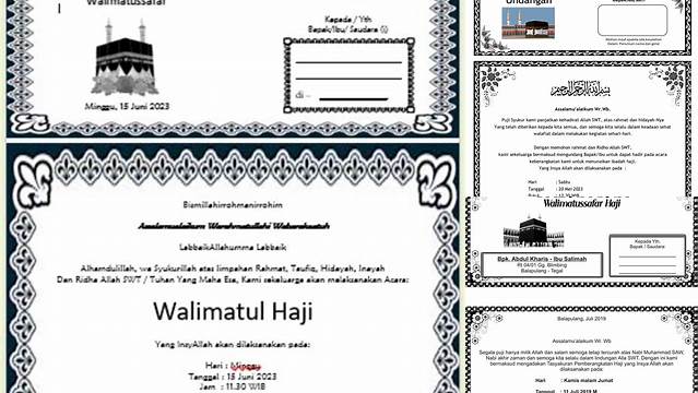 Download Undangan Walimatussafar Haji Word