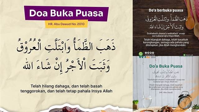 Dzahaba Doa Buka Puasa