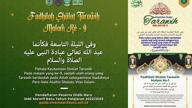 Inilah 8 Hal Penting tentang fadhilah sholat tarawih malam ke 3 Raih Berkah Idul Fitri