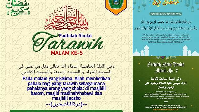 Fadhilah Sholat Tarawih Malam Ke 8