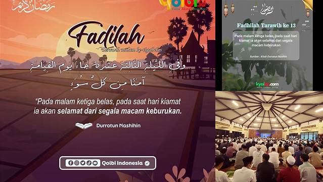 Inilah 9 Hal Penting tentang fadhilah tarawih malam ke 13 raih berkah istimewa di  Idul Fitri